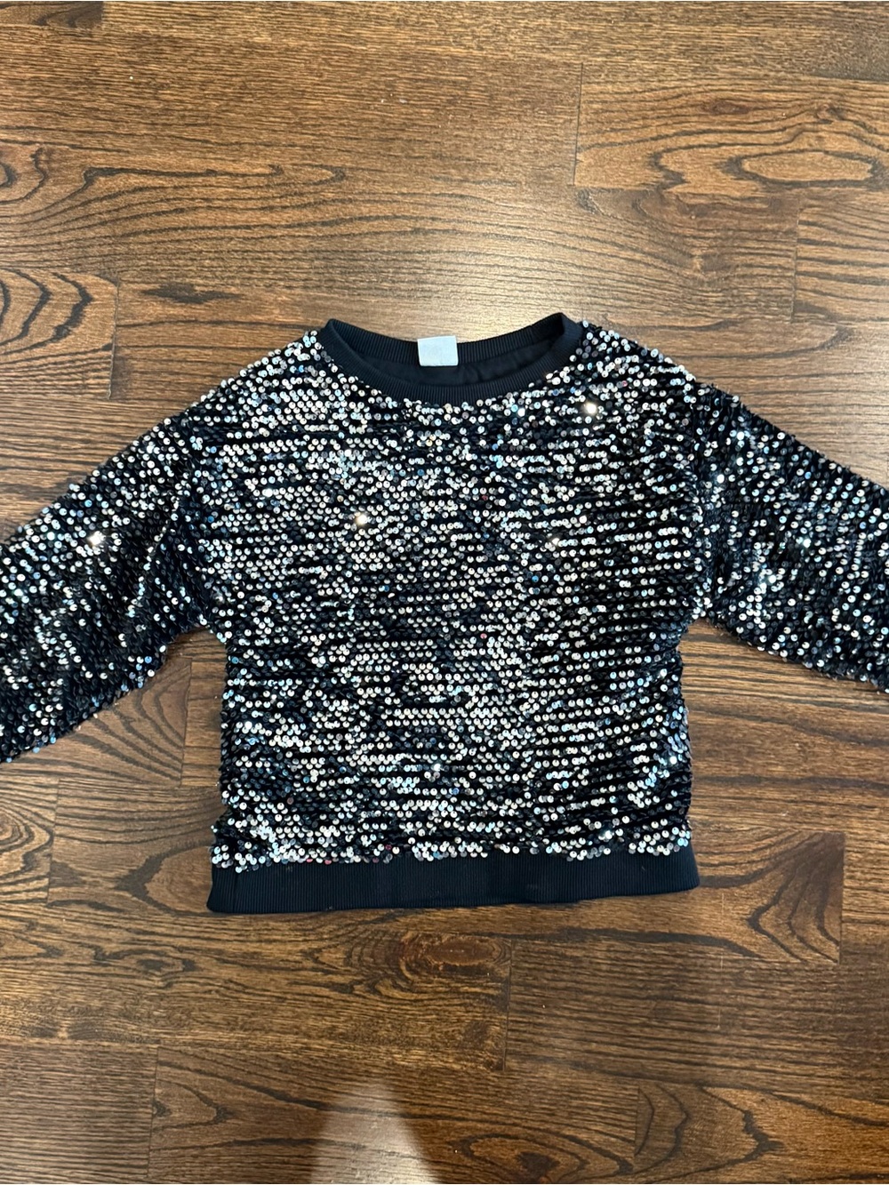 Zara Black Sequin Girls Sweatshirt